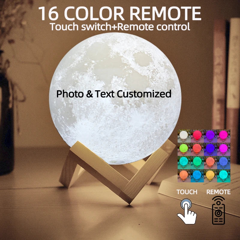 Valwaria LunaGlow-Personalized 3D Moon Lamp