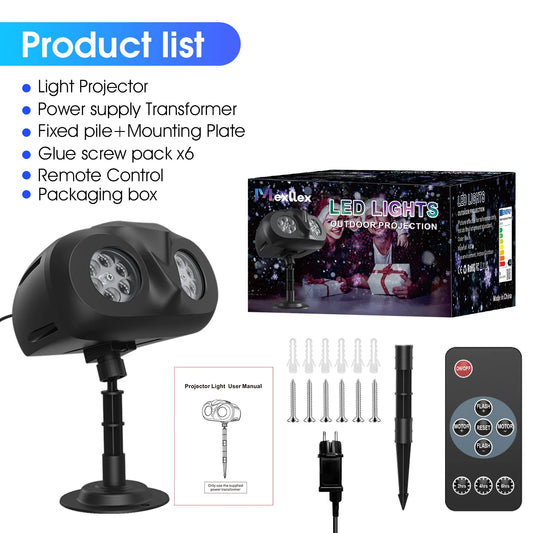 Valwaria SnowGlow– Dynamic Snowflake Projector Light