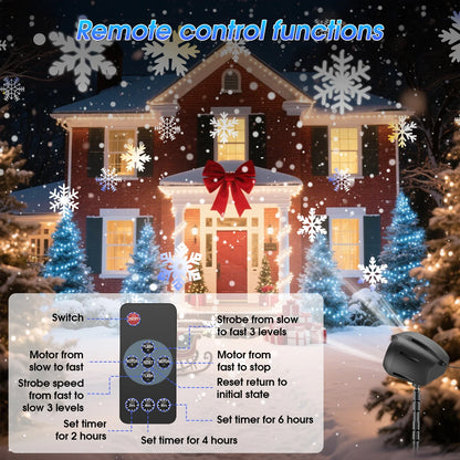 Valwaria SnowGlow– Dynamic Snowflake Projector Light