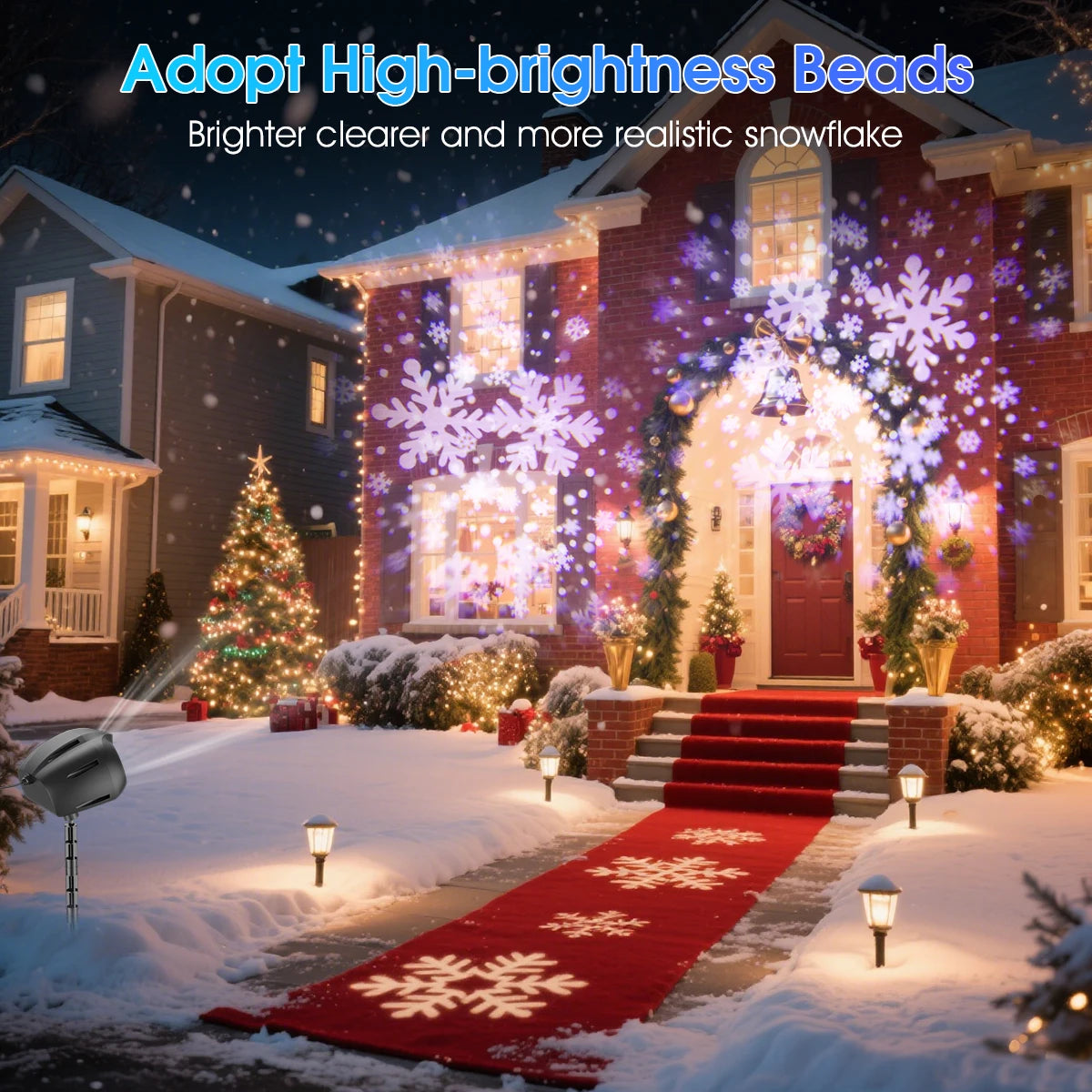 Valwaria SnowGlow– Dynamic Snowflake Projector Light